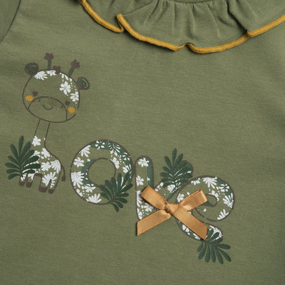 Girls Printed Knitted T-shirt