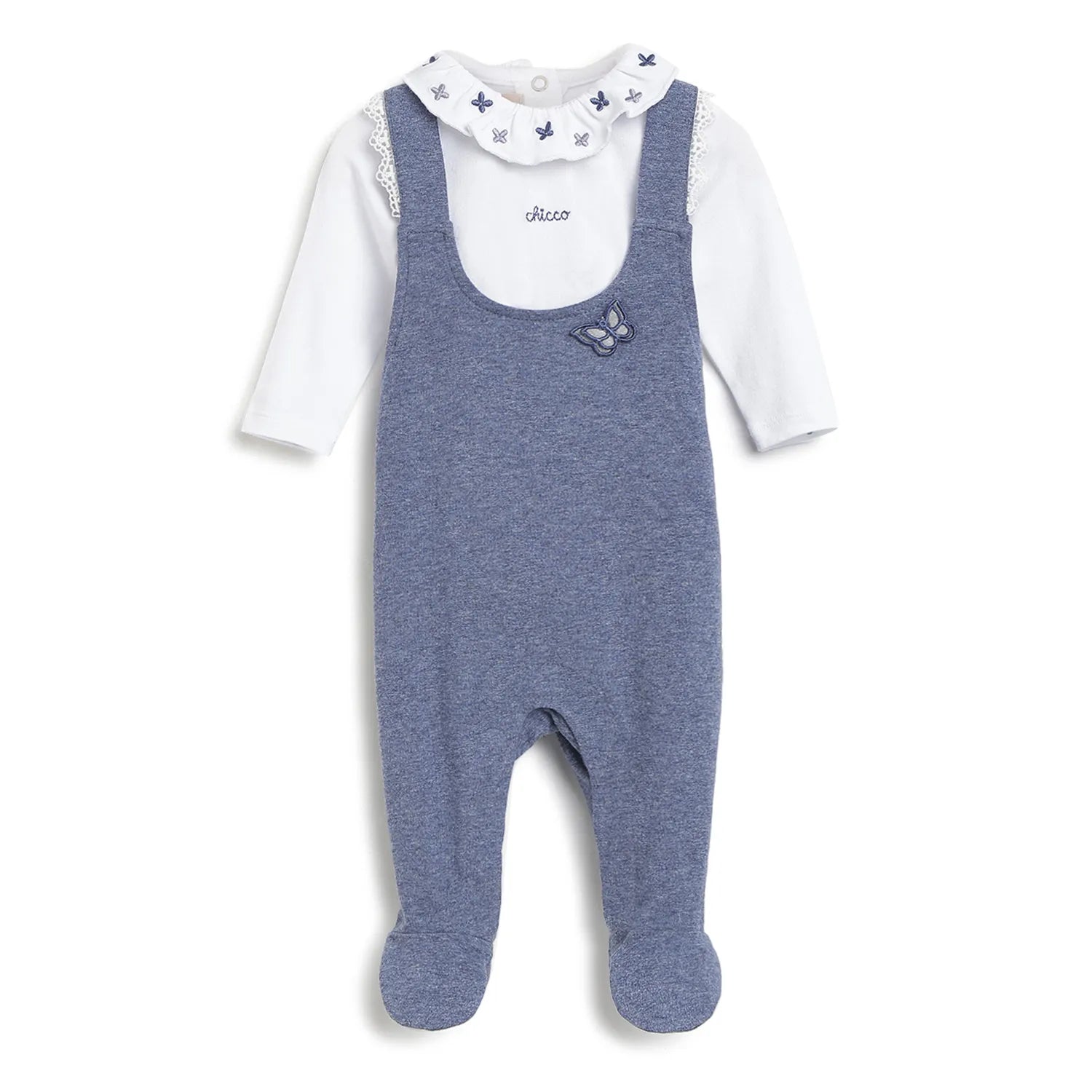 Girls Pure Cotton T-Shirt with Dungaree