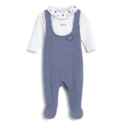 Girls Pure Cotton T-Shirt with Dungaree