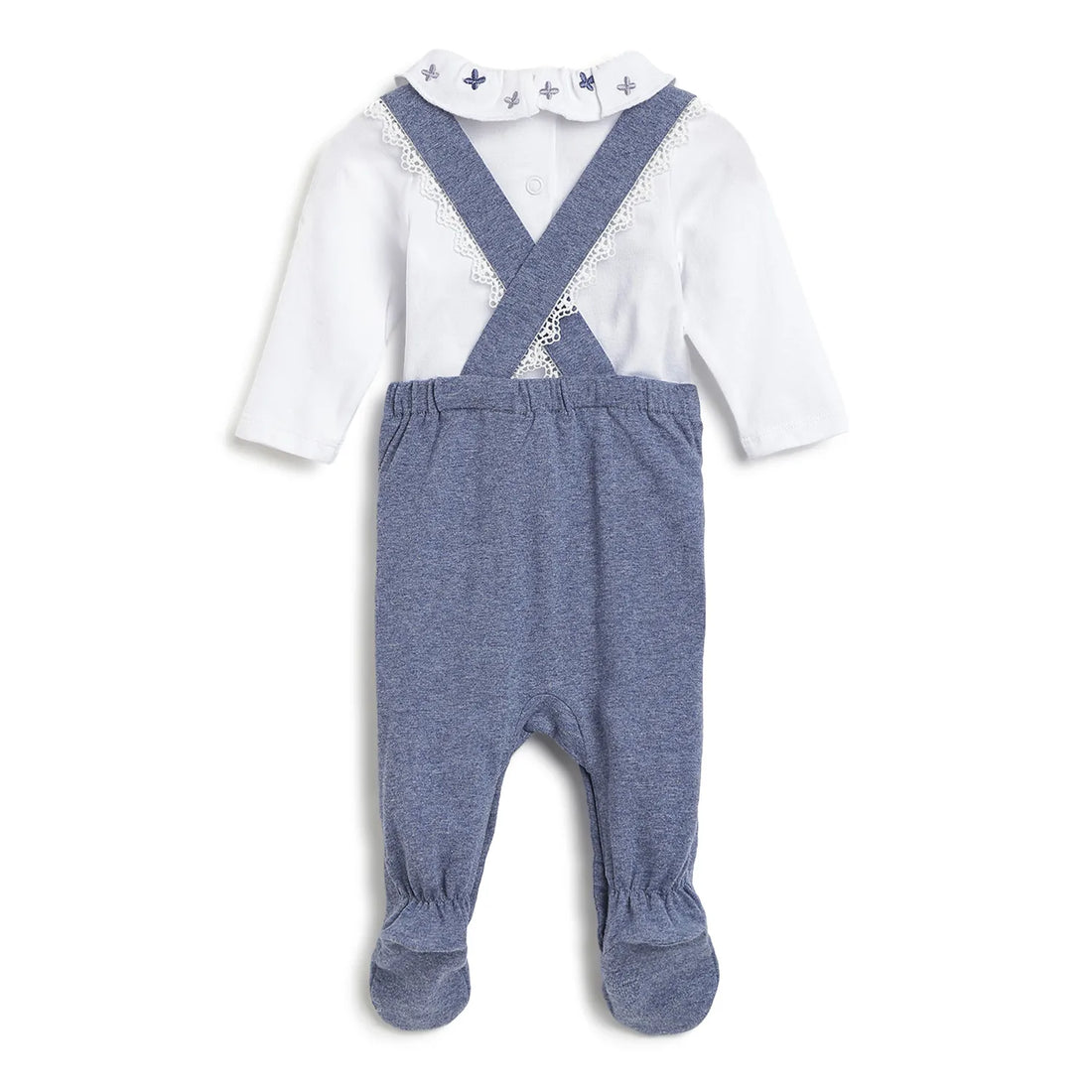 Girls Pure Cotton T-Shirt with Dungaree