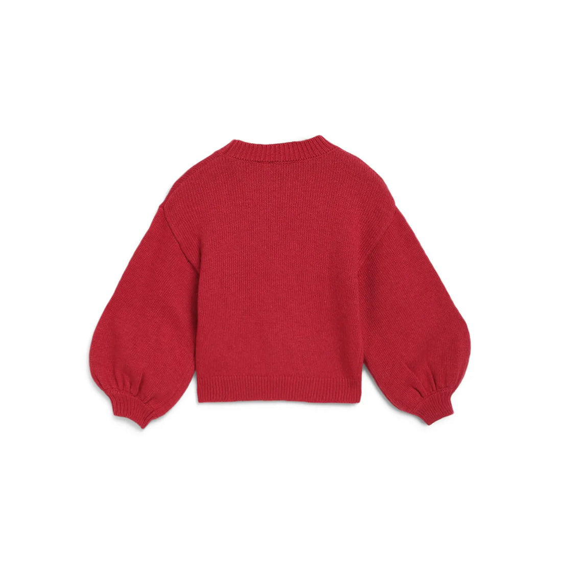 Girls Red Pullover with Embellished Detail