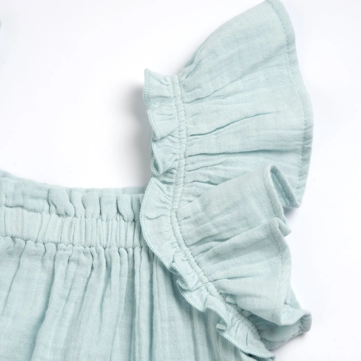 Girls Sea Green Self Design Dress