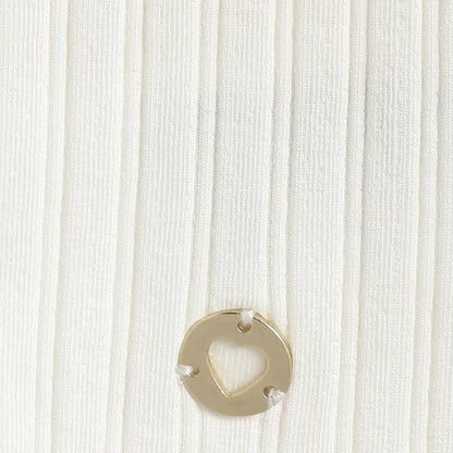 Girls Self Design High Neck T-shirt