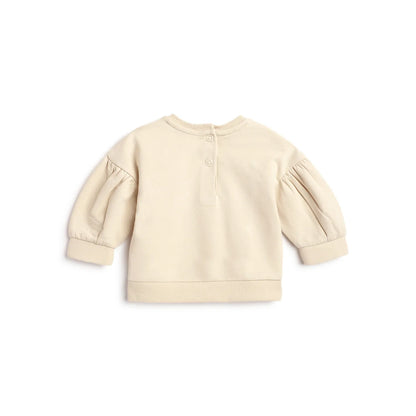 Girls Self Design Sweatshirt With Leggings