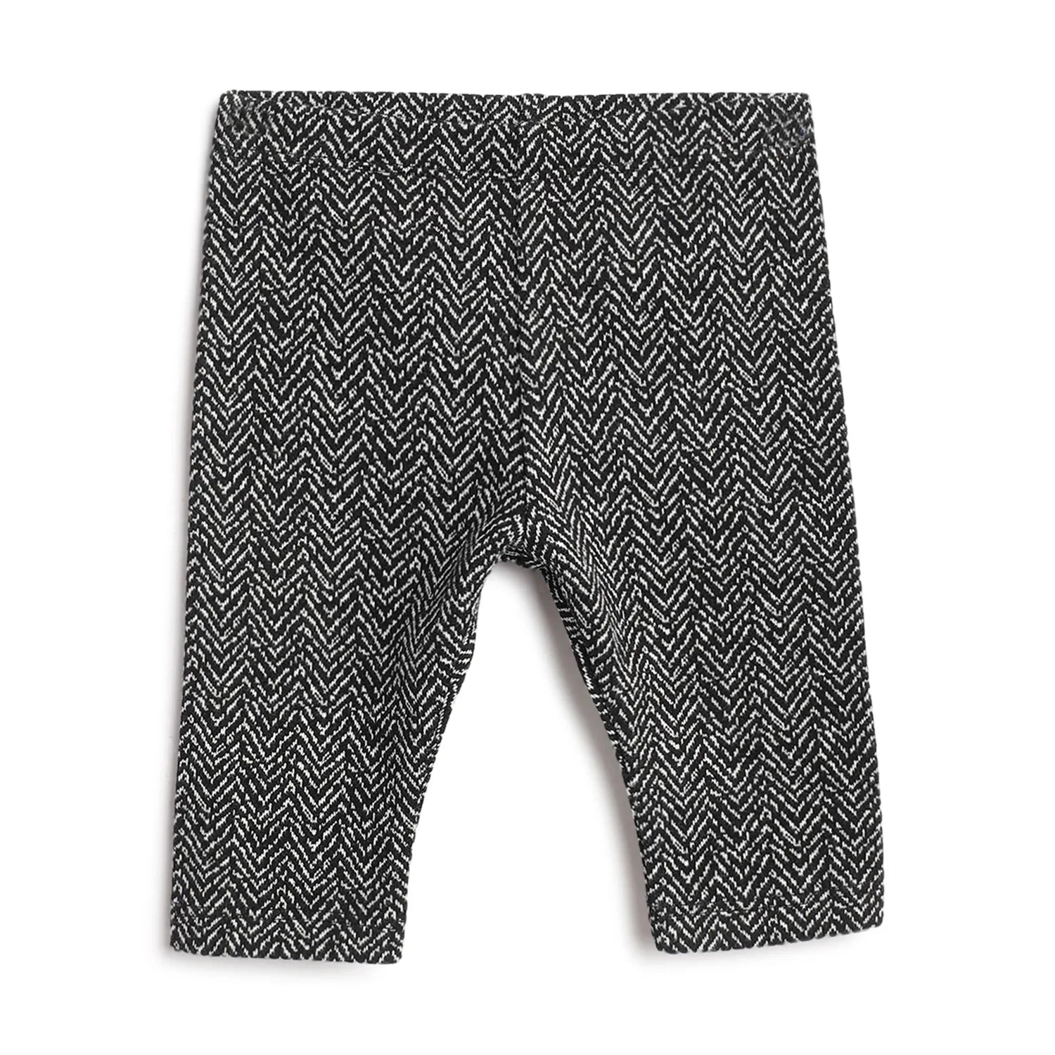 Girls Self Design Sweatshirt With Leggings