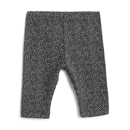Girls Self Design Sweatshirt With Leggings