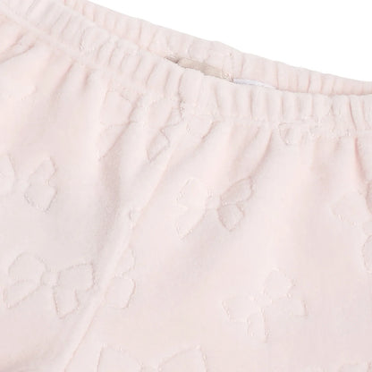 Girls Self Design Sweatshirt With Leggings