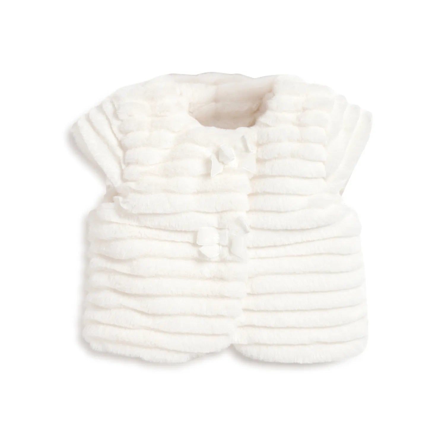 Girls Striped Longline Puffer Jacket