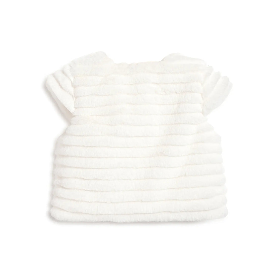 Girls Striped Longline Puffer Jacket