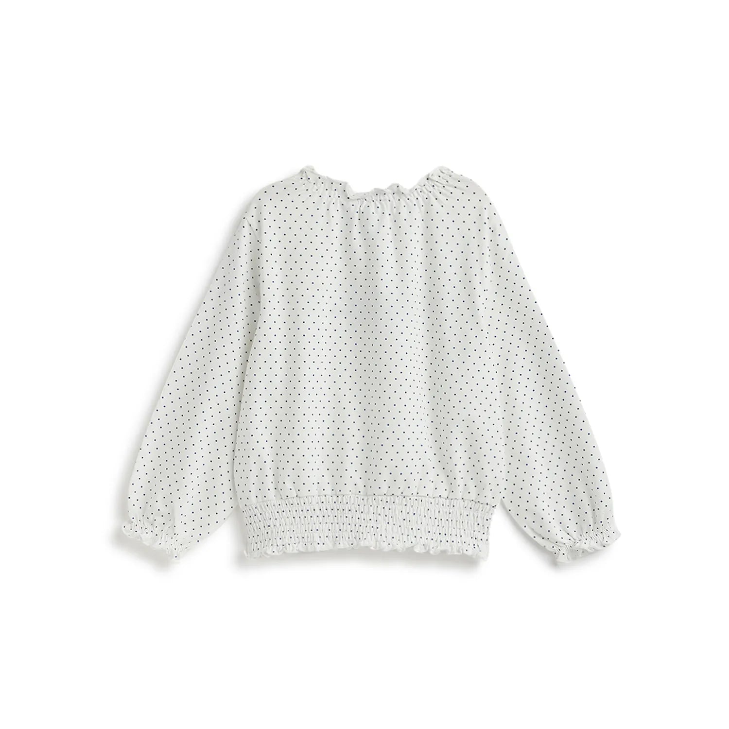 Girls White &amp; Blue Printed T-shirt