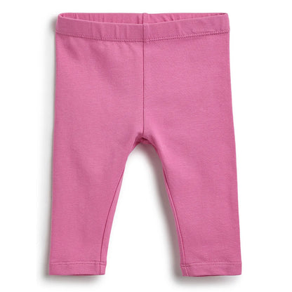 Girls White &amp; Pink Printed T-Shirt With Leggings