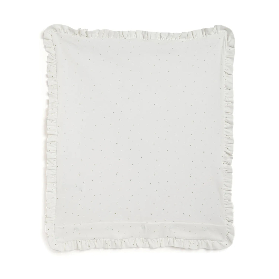 Girls White &amp; Beige Cartoon Characters Pram Blanket