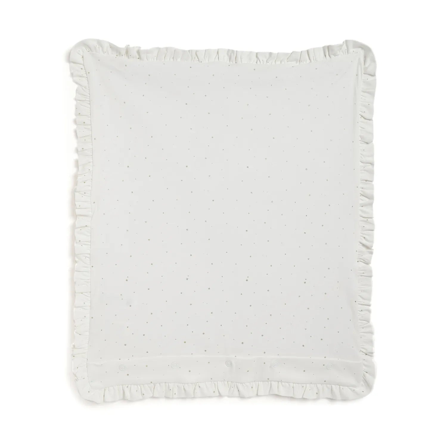 Girls White &amp; Beige Cartoon Characters Pram Blanket