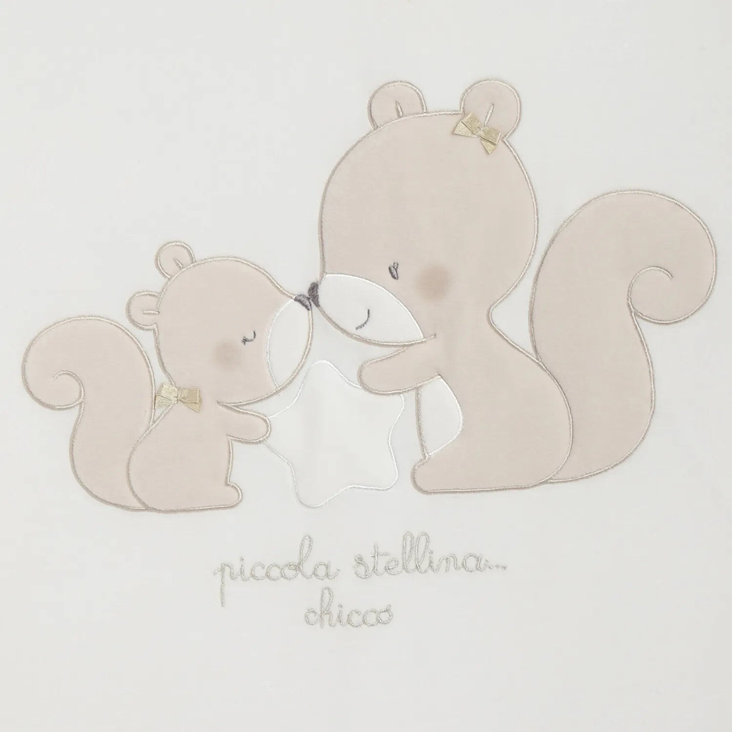 Girls White &amp; Beige Cartoon Characters Pram Blanket