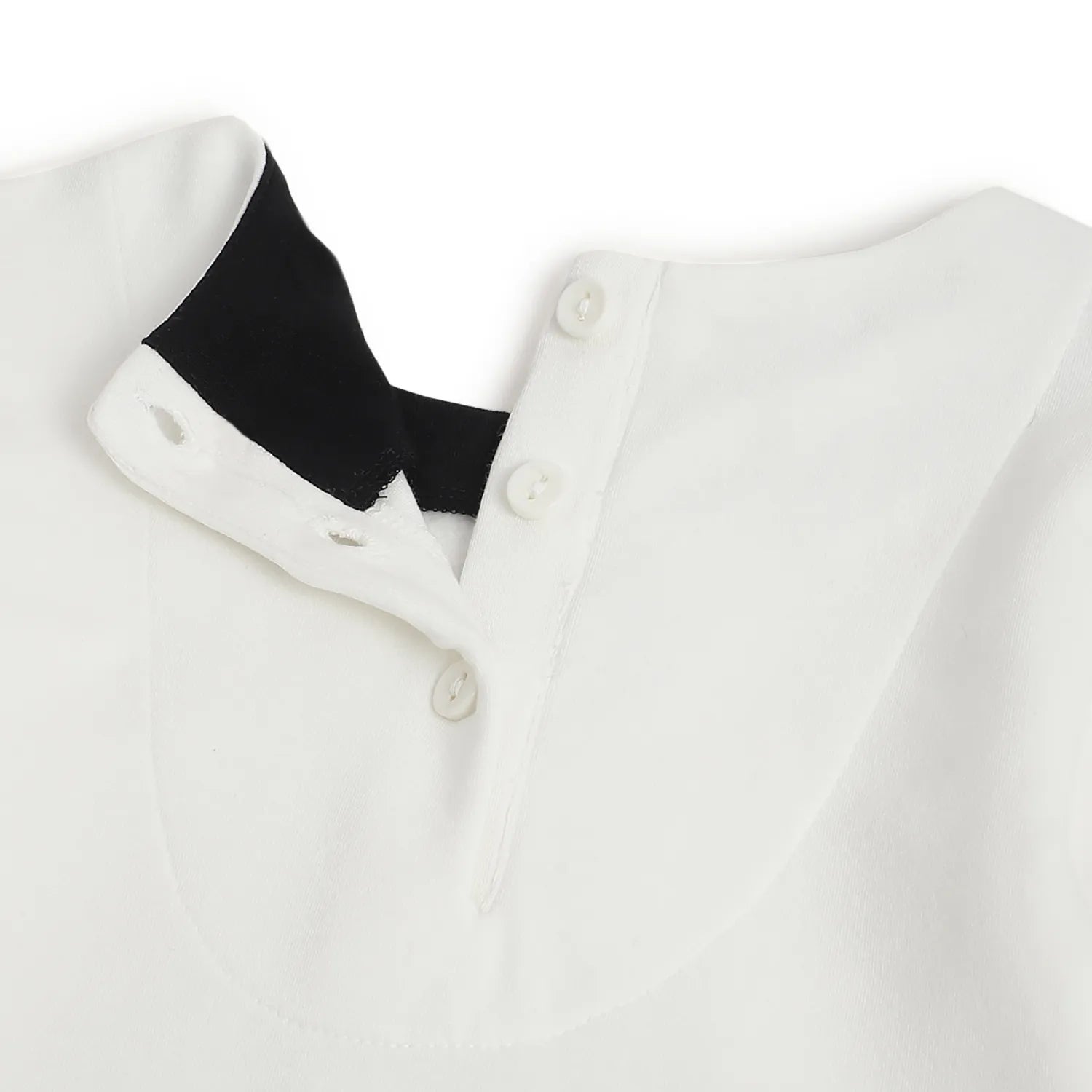 Girls White &amp; Beige Embellished Dress