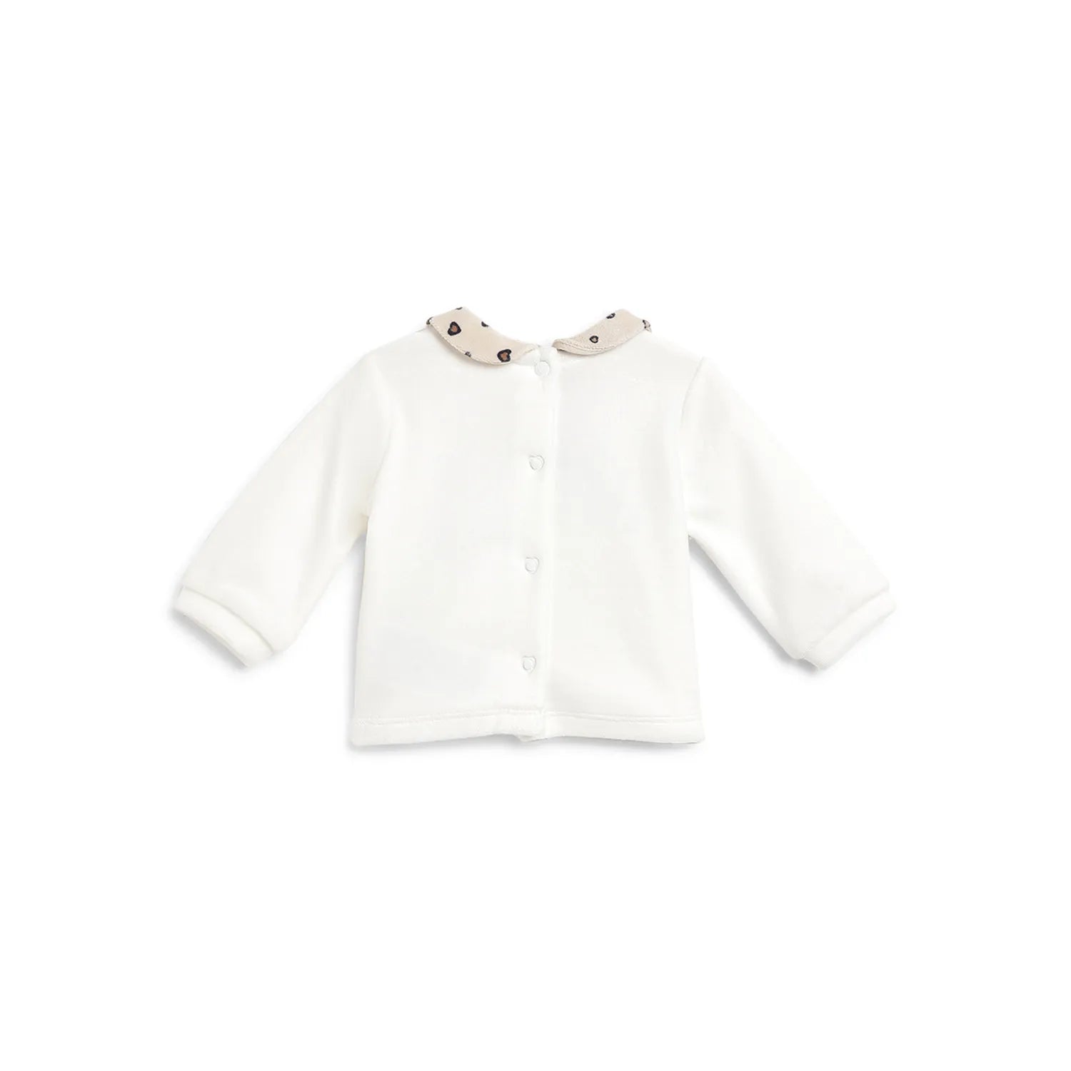 Girls White &amp; Beige Printed Sweatshirt With Legging