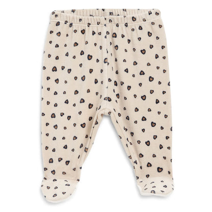 Girls White &amp; Beige Printed Sweatshirt With Legging