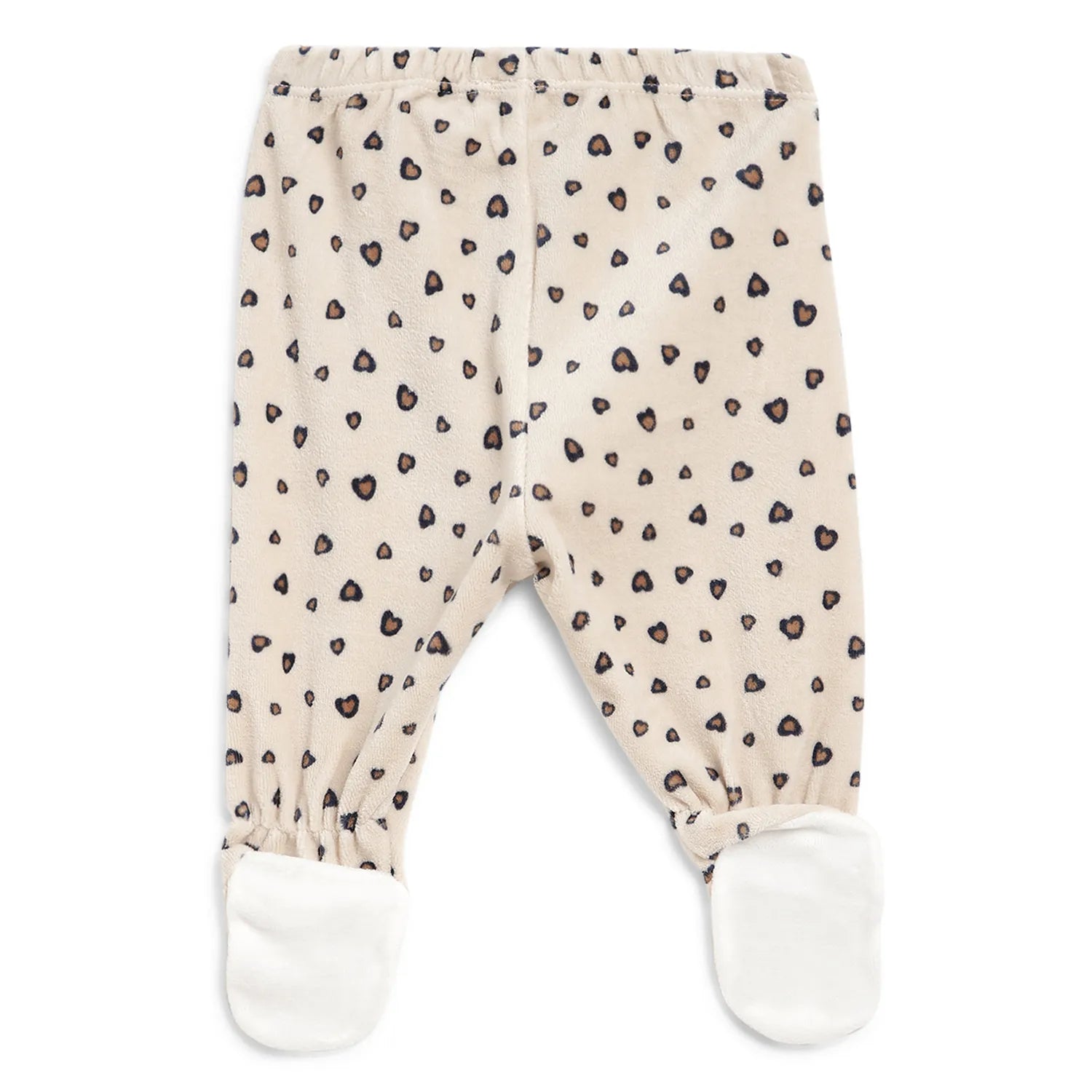 Girls White &amp; Beige Printed Sweatshirt With Legging