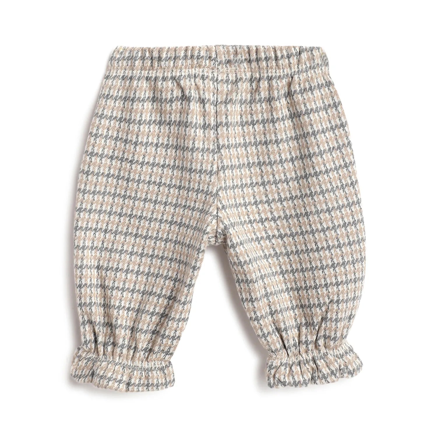 Girls White &amp; Beige T-shirt with Trouser