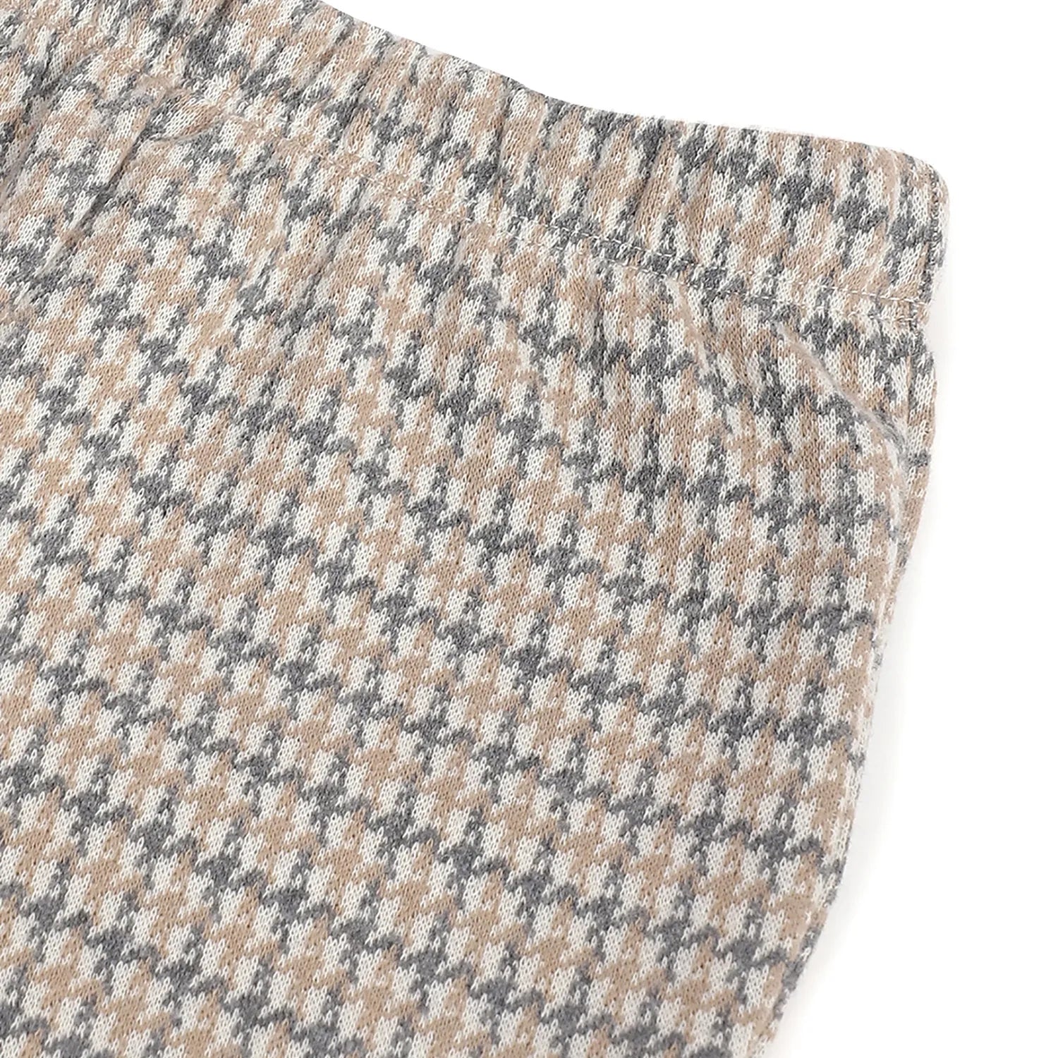 Girls White &amp; Beige T-shirt with Trouser