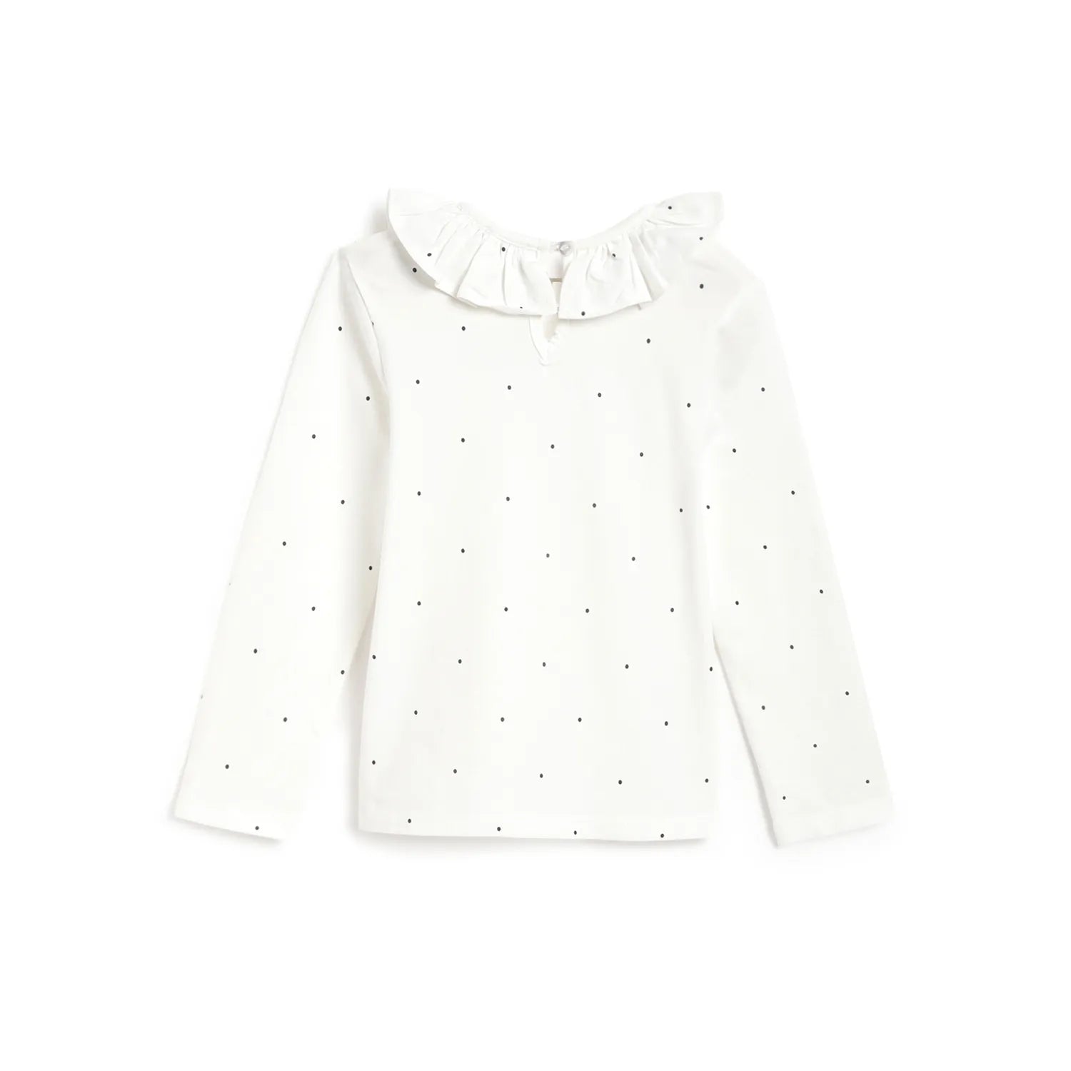 Girls White and Blue Printed T-Shirt