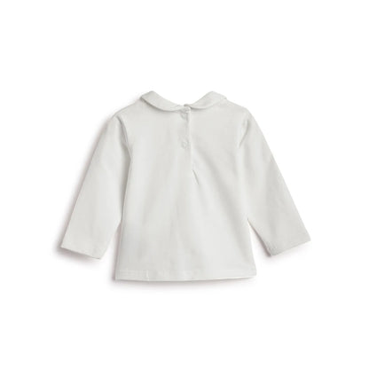 Girls White &amp; Brown T-shirt with Dress