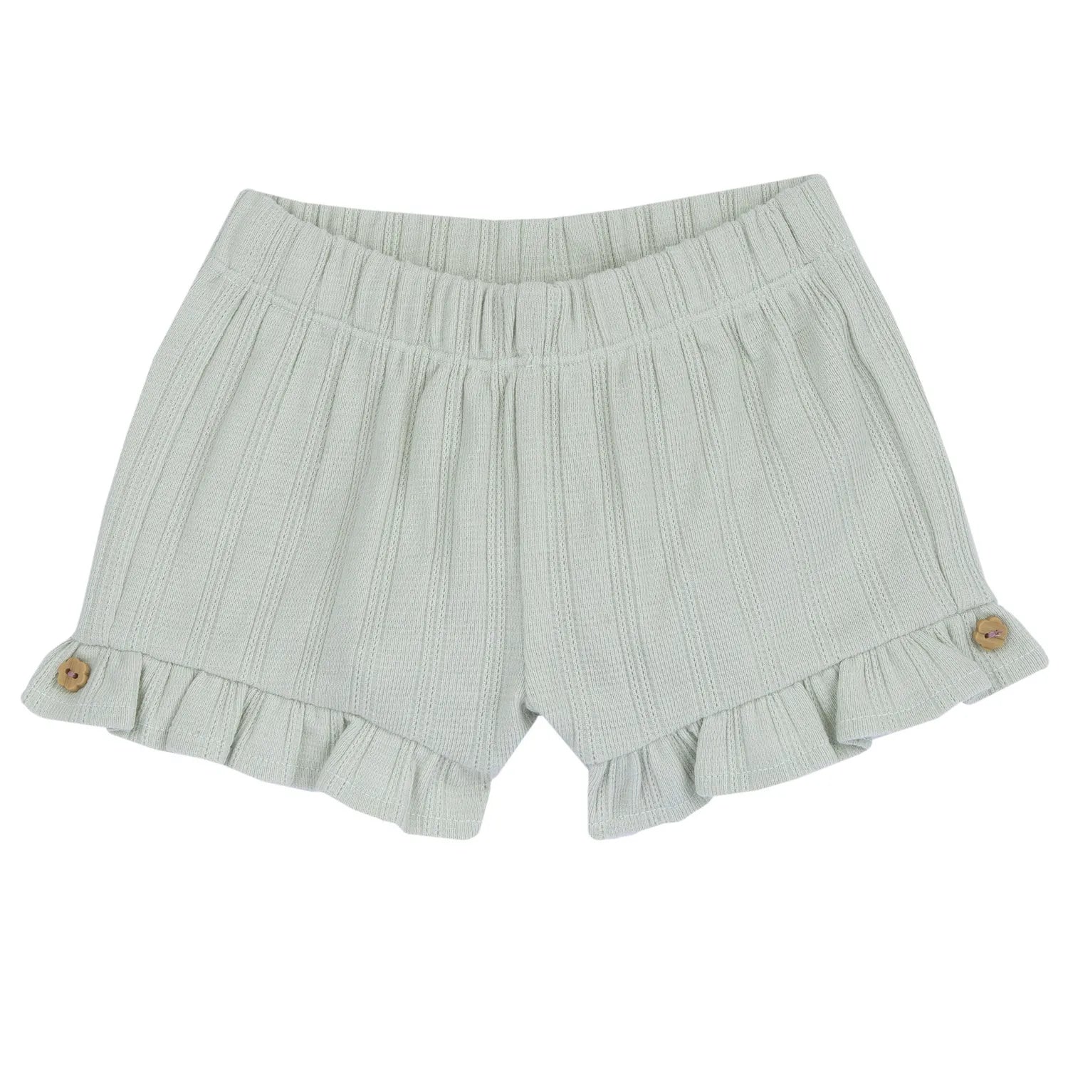 Girls White and Green Embroidered T-Shirt with Shorts