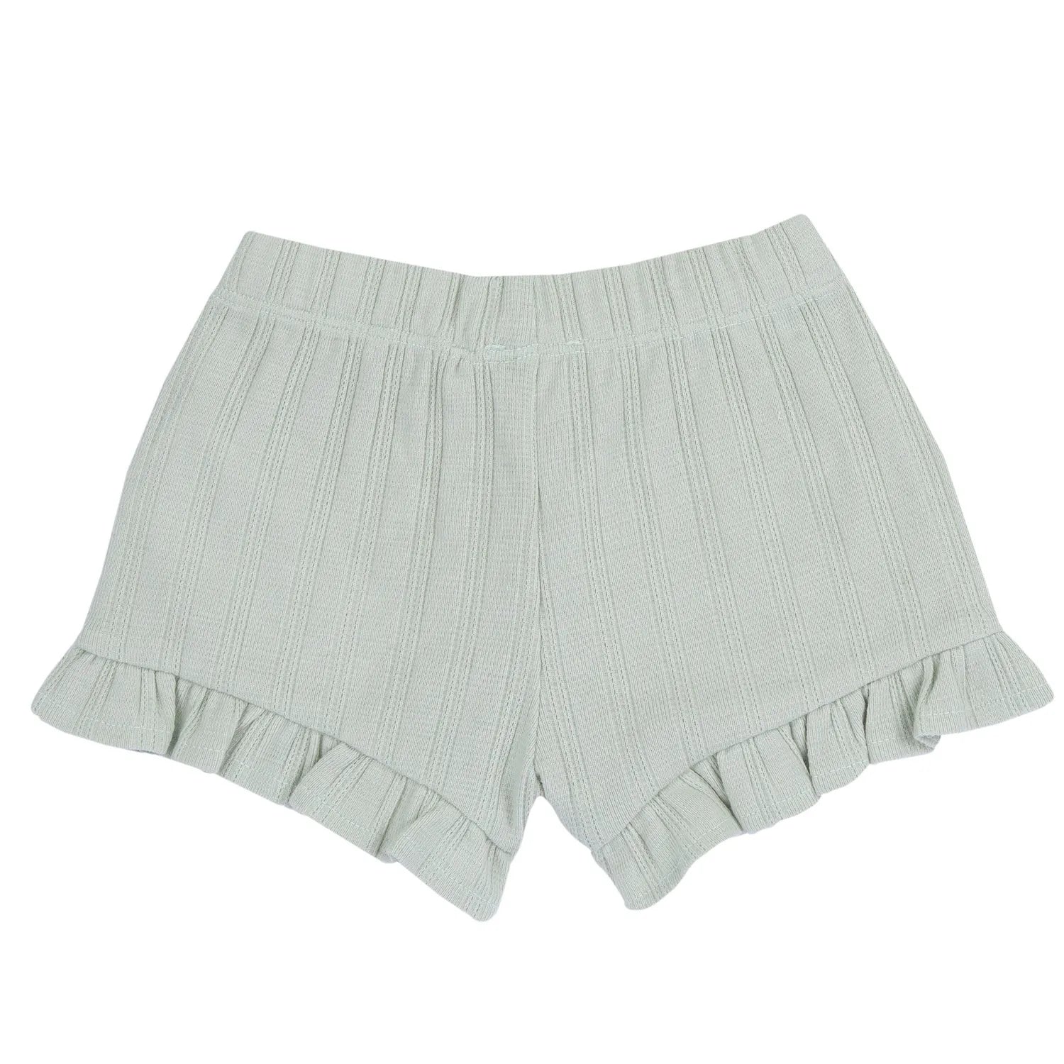 Girls White and Green Embroidered T-Shirt with Shorts