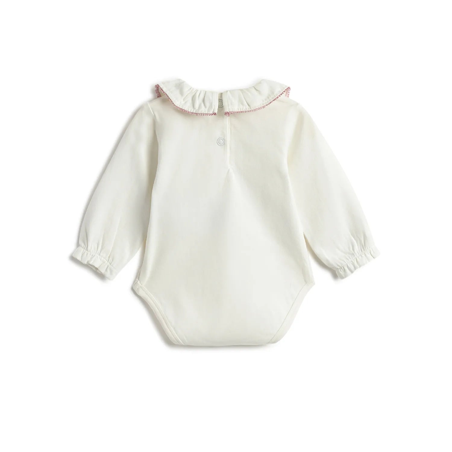 Girls White &amp; Green Solid Clothing Set