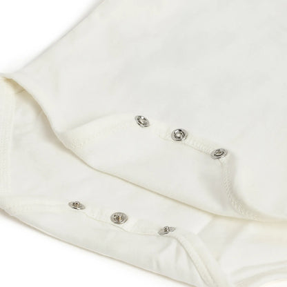 Girls White &amp; Green Solid Clothing Set