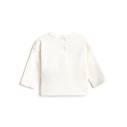 Girls White &amp; Grey Sweatshirt With Leggings