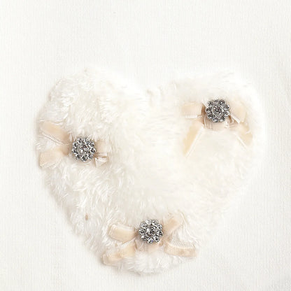 Girls White &amp; Grey Sweatshirt With Leggings