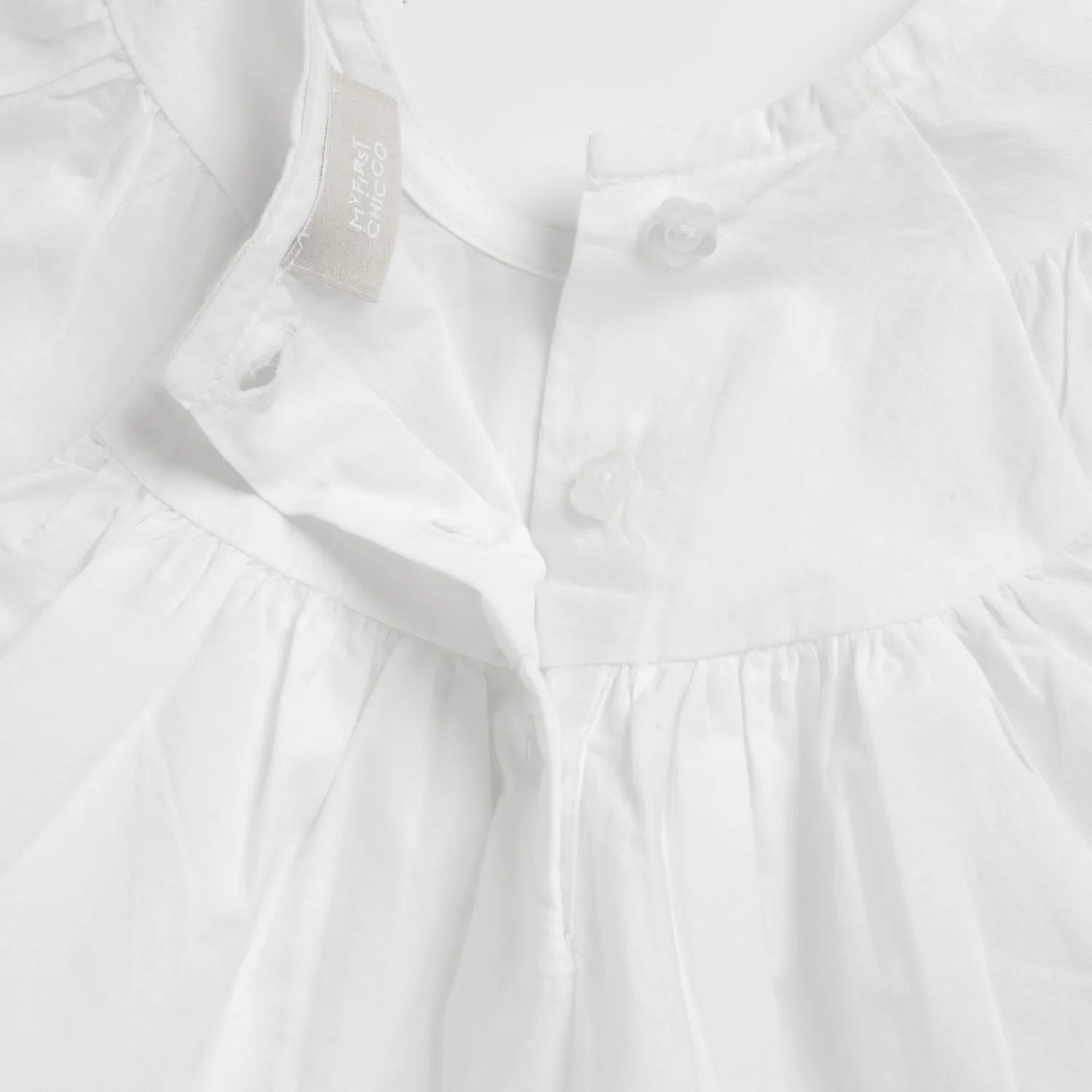 Girls White and Light Blue Embroidered Top