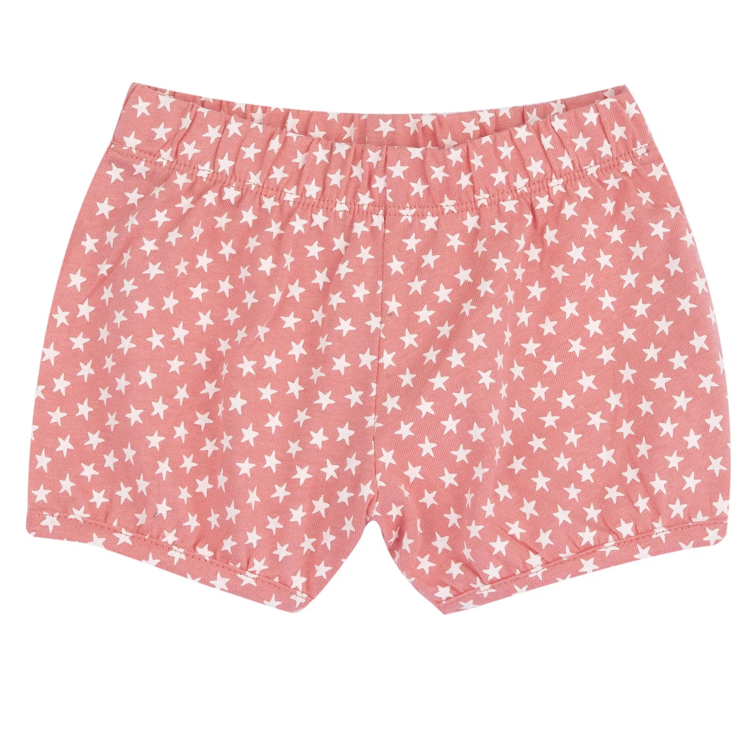 Girls White and Pink Animal Printed T-Shirt with Shorts