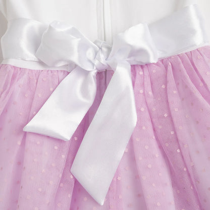 Girls White and Pink Embellished Dress