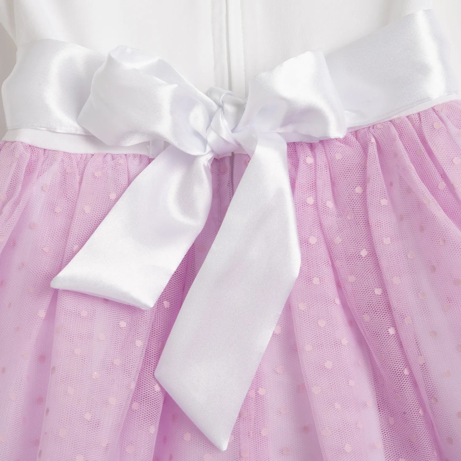 Girls White and Pink Embellished Dress