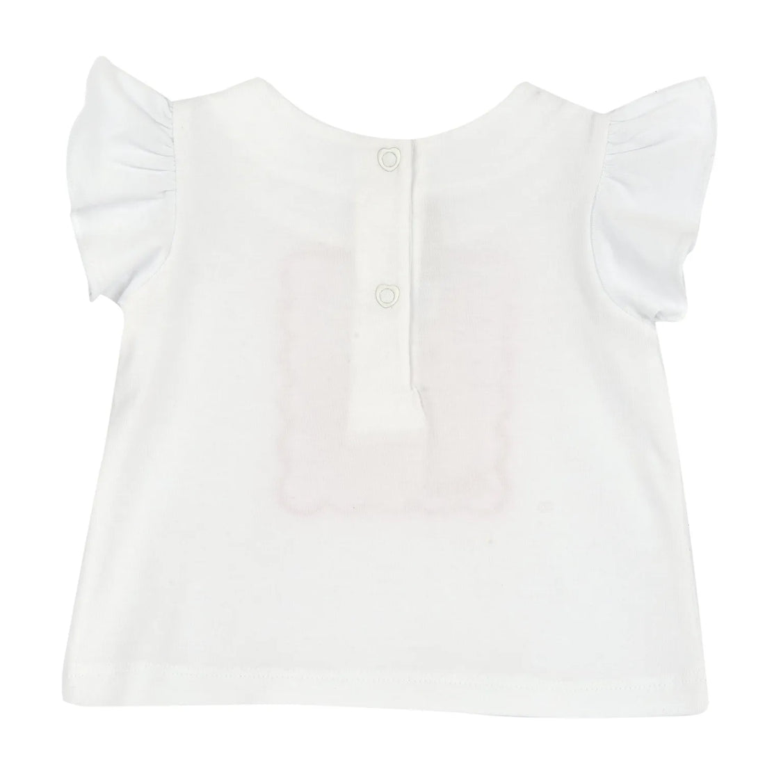 Girls White and Pink Graphic Printed T-shirt