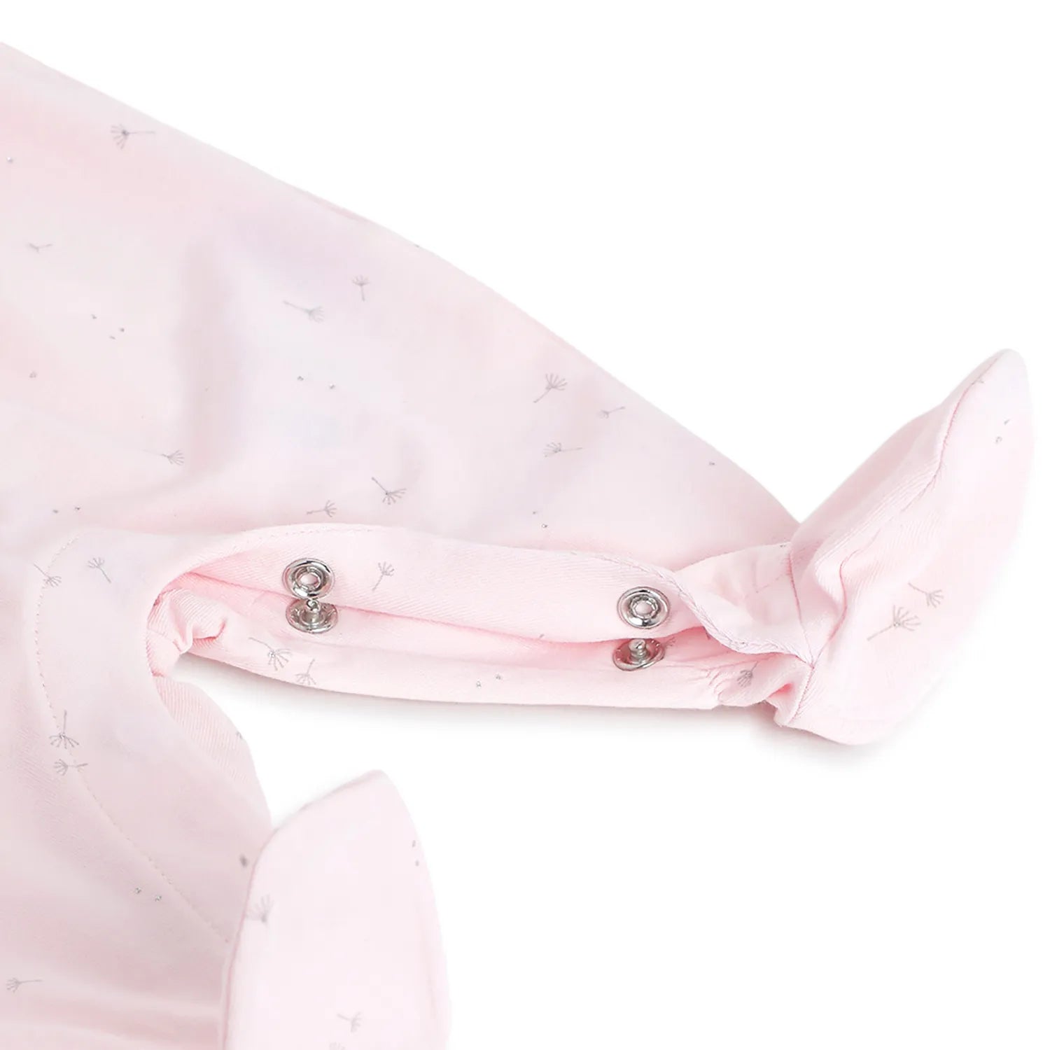 Girls White &amp; Pink Leg Opening Babysuit