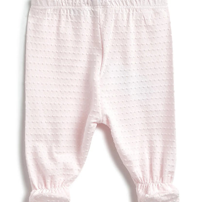 Girls White &amp; Pink Top With Leggings