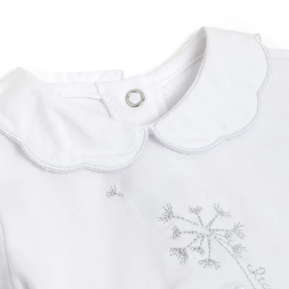 Girls White &amp; Pink Top With Leggings