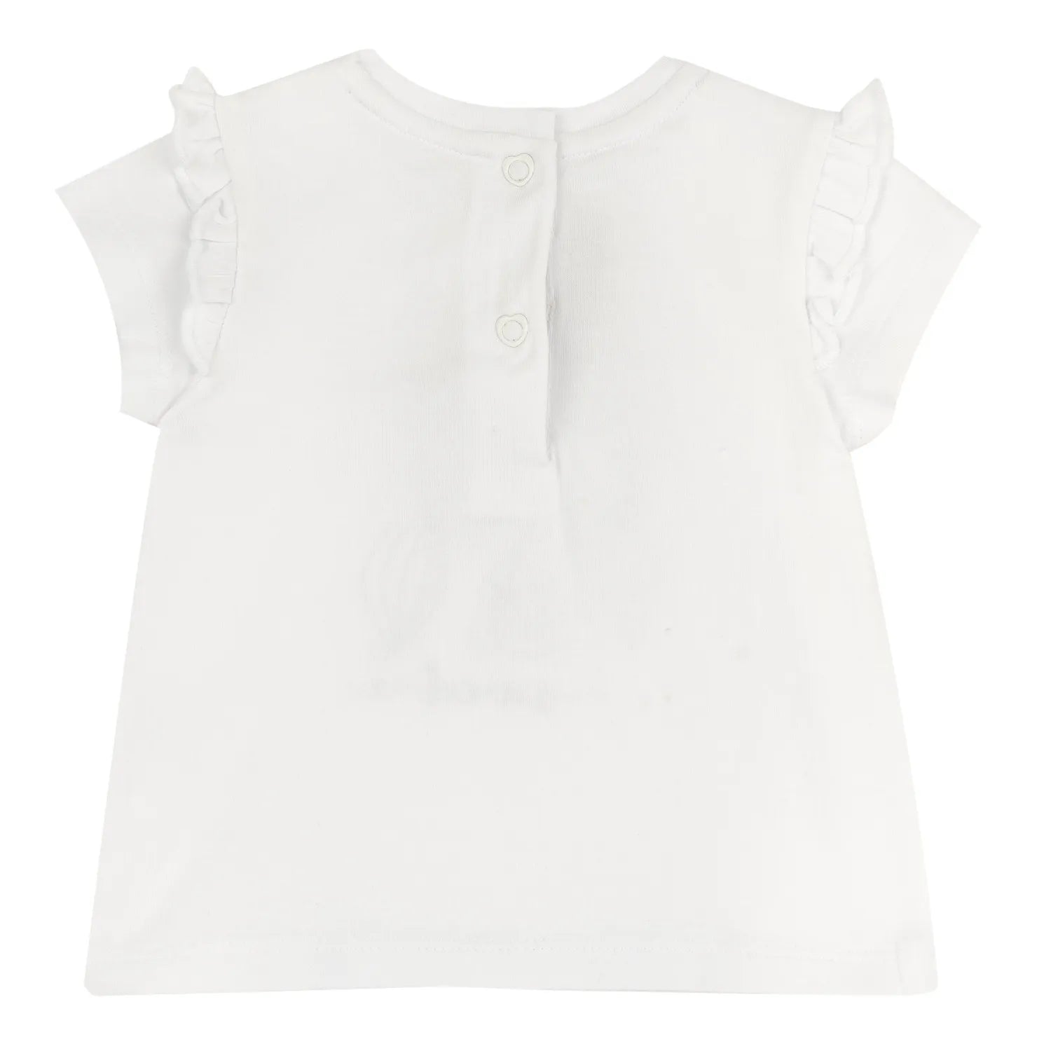 Girls White and Red Graphic Printed T-shirt