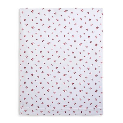 Girls White &amp; Red Pram Blanket