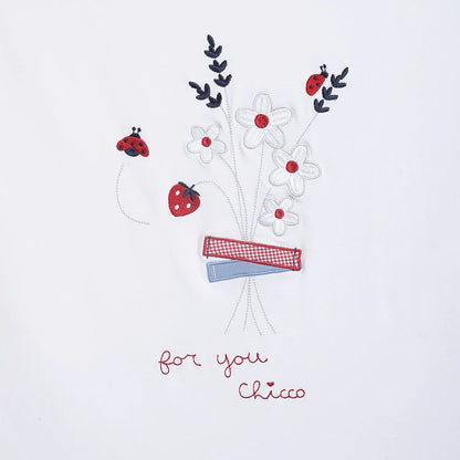 Girls White &amp; Red Pram Blanket