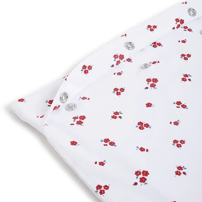 Girls White &amp; Red Pram Blanket