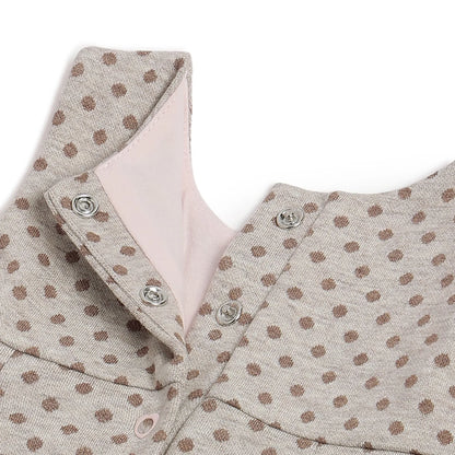 Girls White Bodysuit with Brown Dress