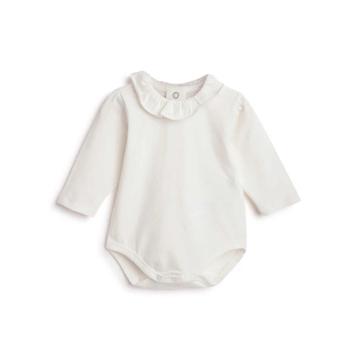 Girls White Bodysuit with Dungaree