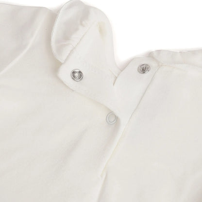 Girls White Bodysuit with Dungaree