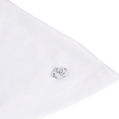 Girls White Cap Sleeves T-shirt