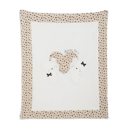 Girls White Cartoon Characters Pram Blanket