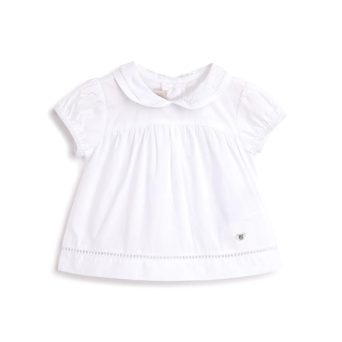 Girls White Cotton Top